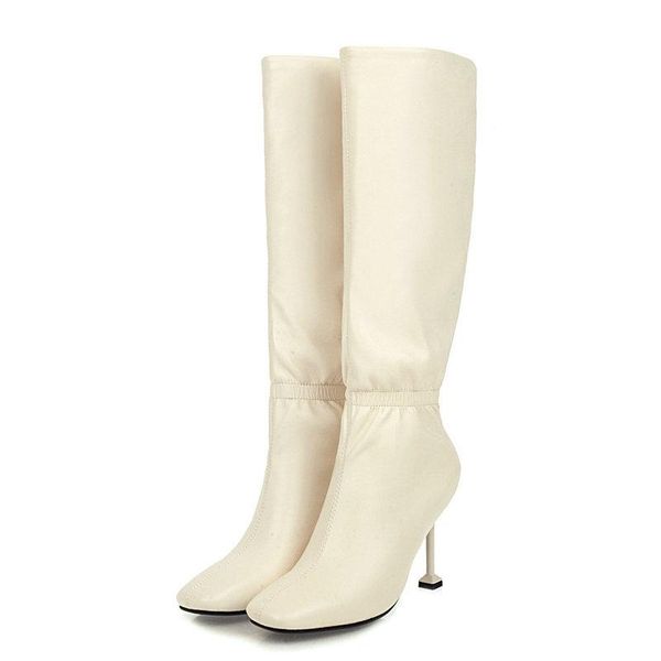 boots fashion pleated women knee high ladies slip on thin heel long autumn winter pointed toe shoes woman big size 43, Black
boots fashion pleated women knee high ladies slip on thin heel long autumn winter pointed toe shoes woman big size 43, Black