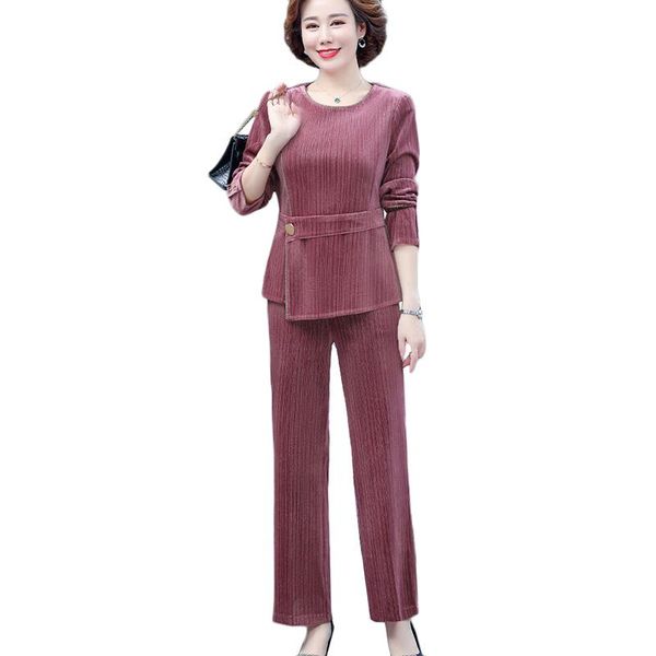 women's two piece pants 2021 middle-aged casual suit spring autumn fashion pullover blouse trousers two-piece suits plus size sets 5xl, White
women's two piece pants 2021 middle-aged casual suit spring autumn fashion pullover blouse trousers two-piece suits plus size sets 5xl, White