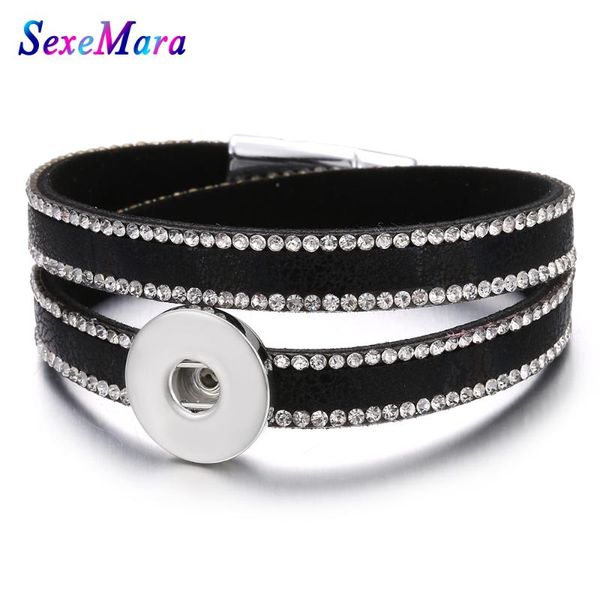 charm bracelets 18mm snap bracelet jewelry wide multilayer rhinestone leather vintage diy buttons for women men, Golden;silver
charm bracelets 18mm snap bracelet jewelry wide multilayer rhinestone leather vintage diy buttons for women men, Golden;silver
