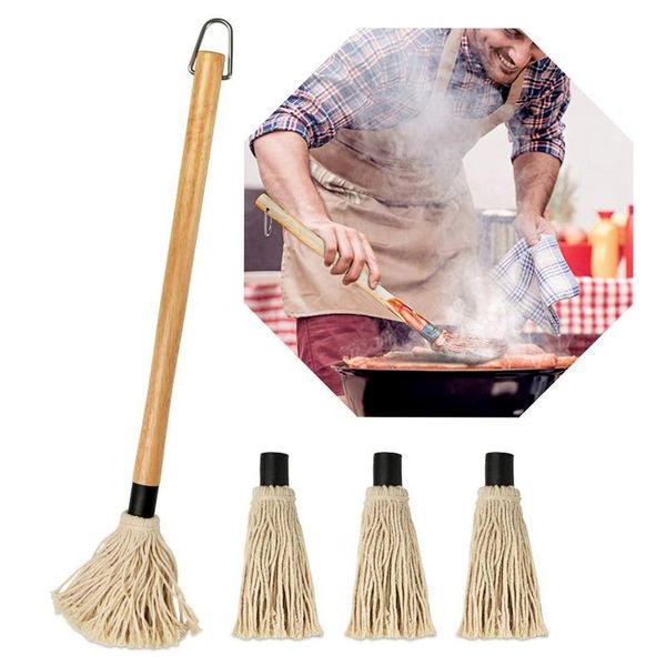 tools & accessories 18inch barbecue mop professional oil seasoning brush heat resistant kitchen baking tool
tools & accessories 18inch barbecue mop professional oil seasoning brush heat resistant kitchen baking tool