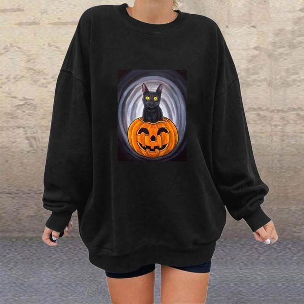 women's blouses & shirts halloween pumpkin cat print long sleeve sweatshirts women pullover oversized spring autumn blouse d4, White
women's blouses & shirts halloween pumpkin cat print long sleeve sweatshirts women pullover oversized spring autumn blouse d4, White