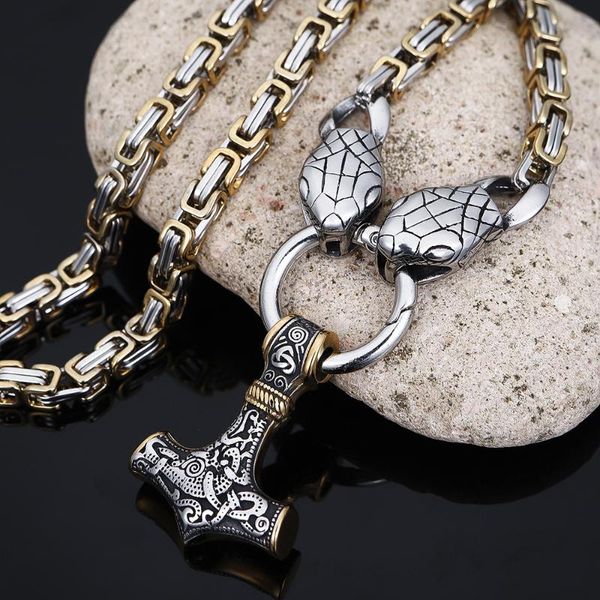 pendant necklaces mjolnir hammer snake necklace men jewelry norse viking stainless steel chain, Silver
pendant necklaces mjolnir hammer snake necklace men jewelry norse viking stainless steel chain, Silver