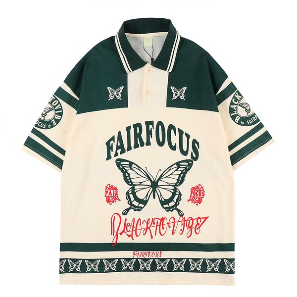 butterfly letter print patchwork lapel tshirts mens and womens streetwear oversize hip hop short sleeve summer tees, White;black
butterfly letter print patchwork lapel tshirts mens and womens streetwear oversize hip hop short sleeve summer tees, White;black