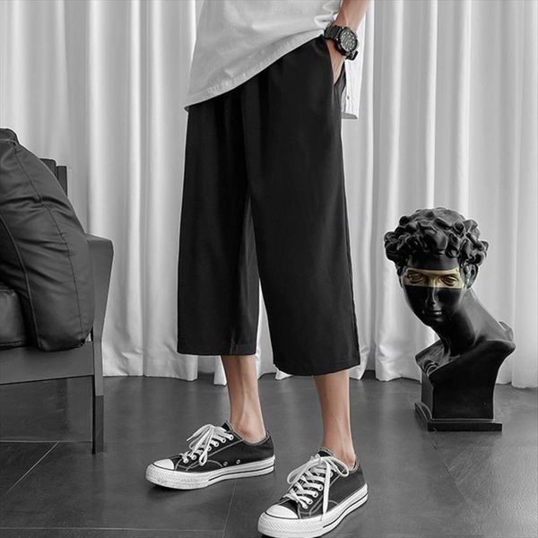 summer ice silk casual women pant big size shorts solid color loose male trousers with elastic waist, Black
summer ice silk casual women pant big size shorts solid color loose male trousers with elastic waist, Black