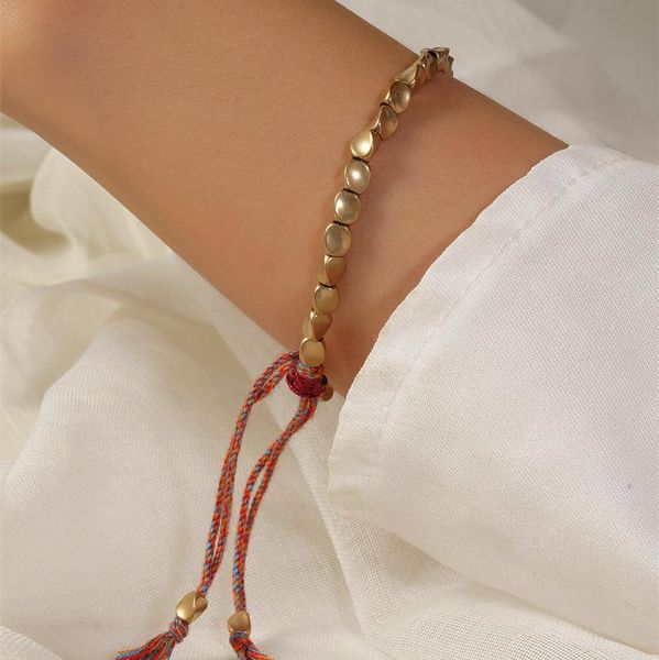 charm bracelets golden creative simple copper bead bracelet handmade woven rope adjustable tassel his and hers jewelry, Golden;silver
charm bracelets golden creative simple copper bead bracelet handmade woven rope adjustable tassel his and hers jewelry, Golden;silver