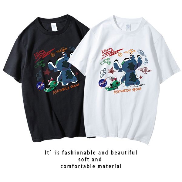 nasa's short sleeve astronaut clothes fashion stiletto same half sleeve t-shirt men's and women's pure cotton lovers' we, White;black
nasa's short sleeve astronaut clothes fashion stiletto same half sleeve t-shirt men's and women's pure cotton lovers' we, White;black