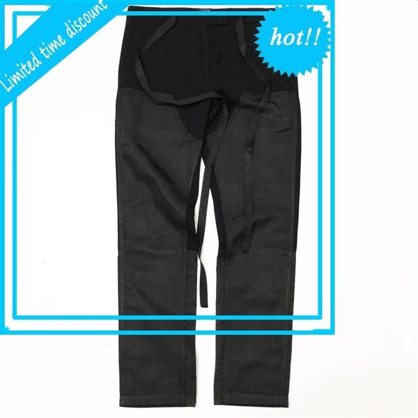 canvas & nylon slim belted pants extended drawstring streetwear four-pocket styling zip-fly, Black
canvas & nylon slim belted pants extended drawstring streetwear four-pocket styling zip-fly, Black