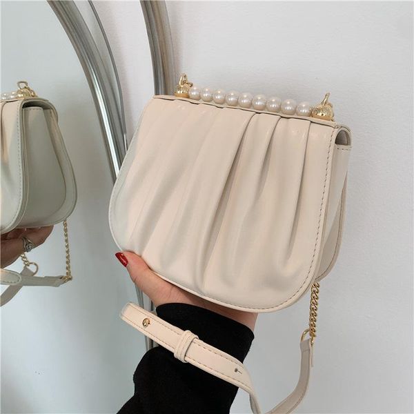 evening bags ladies fashion pearl chain bag 2021 female net red ocean fold texture one shoulder messenger tide shell
evening bags ladies fashion pearl chain bag 2021 female net red ocean fold texture one shoulder messenger tide shell