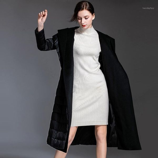 women's down & parkas winter womens black hooded puffer jacketlong coats belt thick overcoat coat fashion casual1
women's down & parkas winter womens black hooded puffer jacketlong coats belt thick overcoat coat fashion casual1