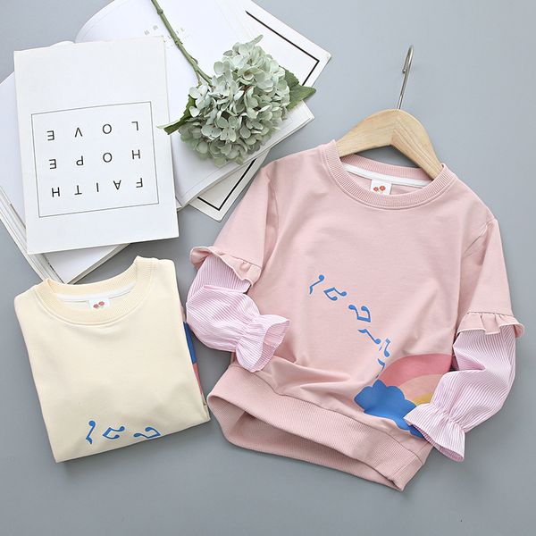 new spring and autumn rainbow girl's printed 2021 sweater children's t-shirt stripe long sleeve top, Black;white
new spring and autumn rainbow girl's printed 2021 sweater children's t-shirt stripe long sleeve top, Black;white
