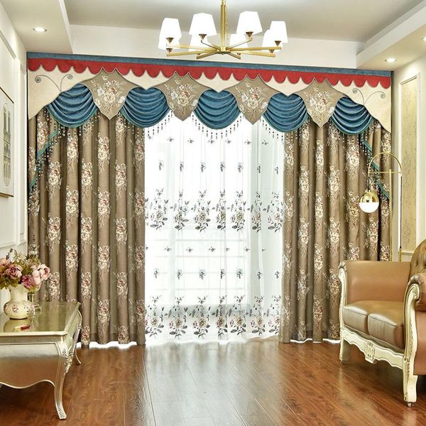 high-end european luxury high precision shading curtains for living dining room bedroom.