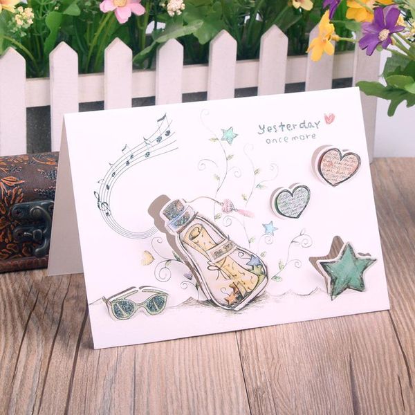 greeting cards 9pcs/set wishing bottle card with envelopes gold sequin 3d up wishes blank thank you gift
greeting cards 9pcs/set wishing bottle card with envelopes gold sequin 3d up wishes blank thank you gift