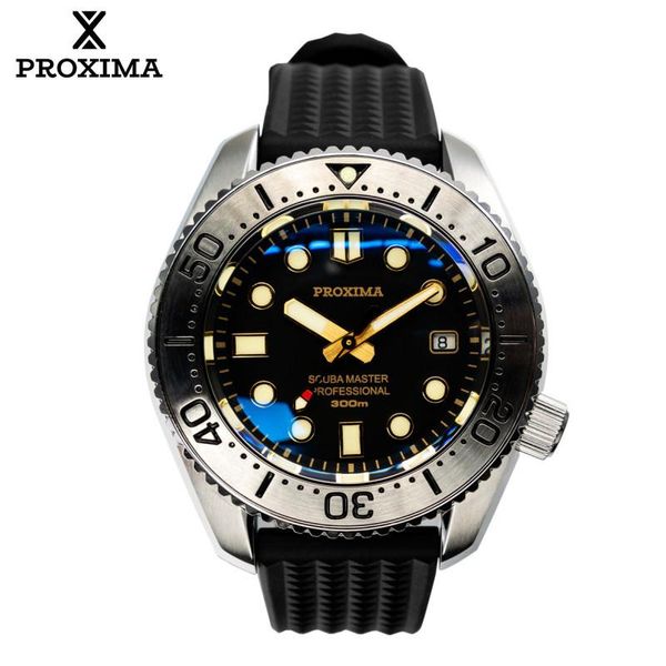 wristwatches proxima men dive watch mm300 nh35 luxury business automatic mechanical watches 300m sapphire crystal c3 luminous wristwatch, Slivery;brown
wristwatches proxima men dive watch mm300 nh35 luxury business automatic mechanical watches 300m sapphire crystal c3 luminous wristwatch, Slivery;brown