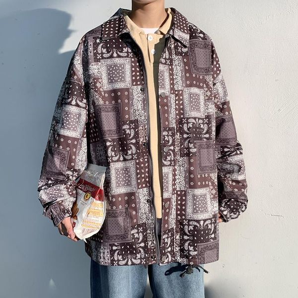 men's jackets spring harbor scenery, white wall, large size male ethnic wind chaotic check cashew flower jacket over hip hop mens, Black;brown
men's jackets spring harbor scenery, white wall, large size male ethnic wind chaotic check cashew flower jacket over hip hop mens, Black;brown