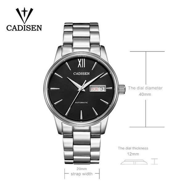 cadison mechanical simple business blue glass waterproof men's stainless steel watch, Slivery;brown
cadison mechanical simple business blue glass waterproof men's stainless steel watch, Slivery;brown
