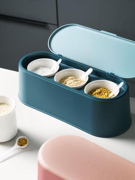 storage bottles & jars nordic style ceramic seasoning with spoons 3 condiment boxes plastic case kitchen box
storage bottles & jars nordic style ceramic seasoning with spoons 3 condiment boxes plastic case kitchen box