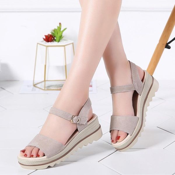 women sandals height increasing cow leather summer wedge heel light comfort antiskid wear resisting sewing buckles fashion grace, Black
women sandals height increasing cow leather summer wedge heel light comfort antiskid wear resisting sewing buckles fashion grace, Black