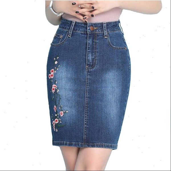 womens denim skirts embroidery floral skirt female bandage jeans quality pencil skirt high waist plus size summer clothing, Black
womens denim skirts embroidery floral skirt female bandage jeans quality pencil skirt high waist plus size summer clothing, Black