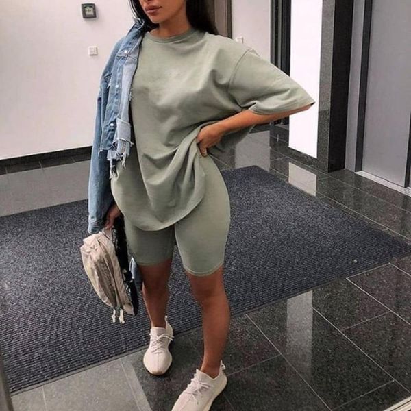 new women's two piece suit including belt solid color home loose sports fashion leisure suit summer 2021 shorts short sleeves, Gray
new women's two piece suit including belt solid color home loose sports fashion leisure suit summer 2021 shorts short sleeves, Gray