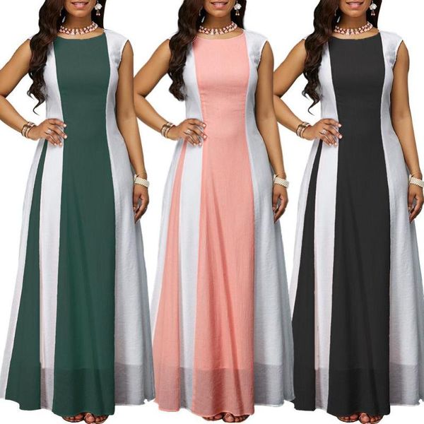 skirts plus size elegant long dress 2021 summer party women color block zipper back round neck sleeveless maxi femme vestiods 5xl, Black
skirts plus size elegant long dress 2021 summer party women color block zipper back round neck sleeveless maxi femme vestiods 5xl, Black