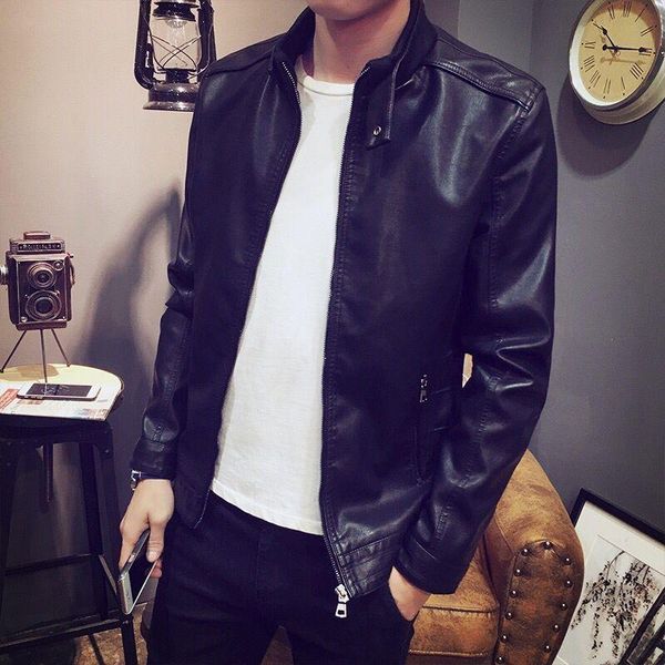 men's jackets a hair replacement leather jacket for men in spring and autumn, Black;brown
men's jackets a hair replacement leather jacket for men in spring and autumn, Black;brown
