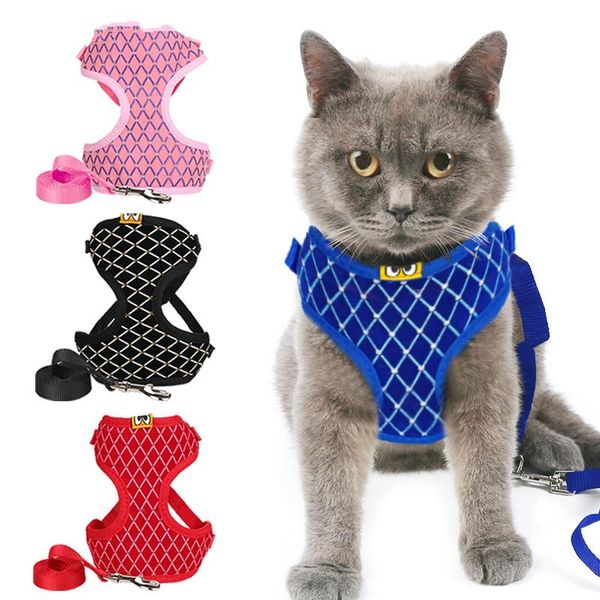 cat collars & leads s/l rhinestone harness and leash set breathable mesh small pet vest harnesses outdoor walking for cats puppy dogs
cat collars & leads s/l rhinestone harness and leash set breathable mesh small pet vest harnesses outdoor walking for cats puppy dogs