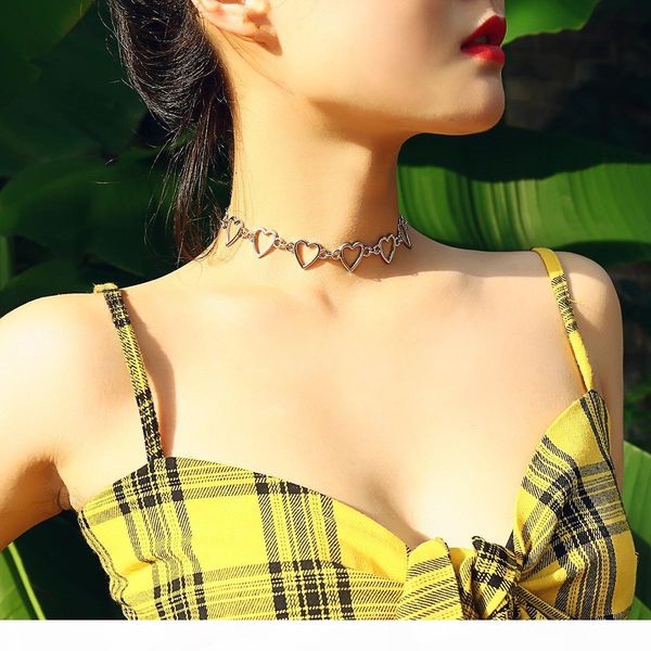 creative handmade necklace chokers for women simple versatile geometric heart hollow gold silver plated chains chic necklaces drop shipping, Golden;silver
creative handmade necklace chokers for women simple versatile geometric heart hollow gold silver plated chains chic necklaces drop shipping, Golden;silver