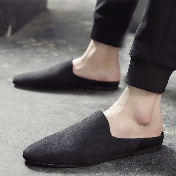half size sandals slippers large summer men's shoes baotou fashion trend casual doudou qgso, Black
half size sandals slippers large summer men's shoes baotou fashion trend casual doudou qgso, Black