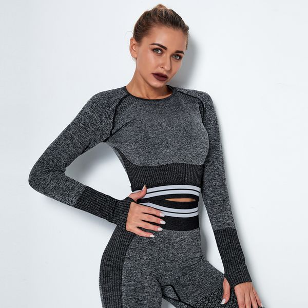seamless fitness long sleeves yoga sports tights quick dry workout crop running yoga shirt breathable hollow fitness top, White;red
seamless fitness long sleeves yoga sports tights quick dry workout crop running yoga shirt breathable hollow fitness top, White;red