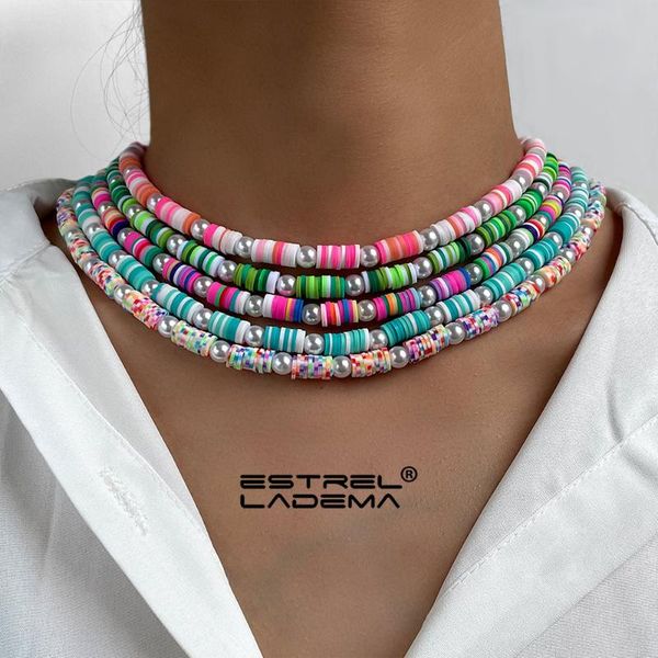 chokers simple rainbow clay beaded imitation pearl choker necklace for women handmade bead clavicle chain femme bohemia jewelry, Golden;silver
chokers simple rainbow clay beaded imitation pearl choker necklace for women handmade bead clavicle chain femme bohemia jewelry, Golden;silver