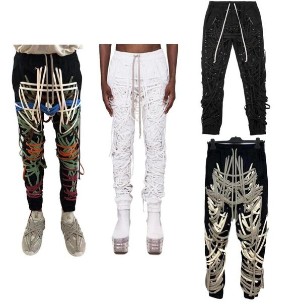 handmade multi-level drawstring strap pants streetwear women woman cargo joggers women's & capris, Black;white
handmade multi-level drawstring strap pants streetwear women woman cargo joggers women's & capris, Black;white