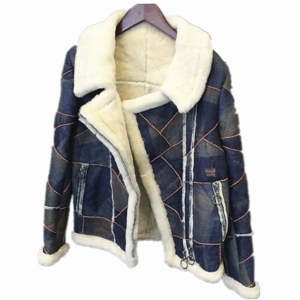 women's fur & faux sheepskin womens coats shearling jacket women warm winter thick real leather coat with c166, Black
women's fur & faux sheepskin womens coats shearling jacket women warm winter thick real leather coat with c166, Black