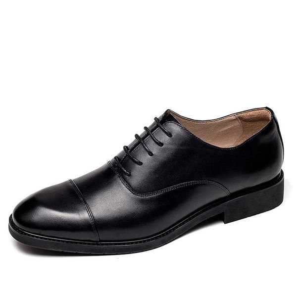dress shoes leather men's casual oxford business british small square head block lace up handmade, Black
dress shoes leather men's casual oxford business british small square head block lace up handmade, Black