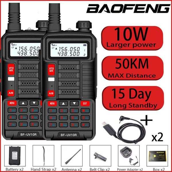 walkie talkie baofeng 2pcs 10w professional portable uv-10r 128 channels transceiver dual band two way cb ham radio
walkie talkie baofeng 2pcs 10w professional portable uv-10r 128 channels transceiver dual band two way cb ham radio