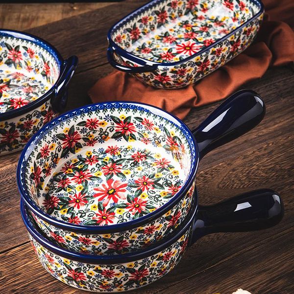 bowls ceramic retro binaural baking pan single hand-painted handle bowl salad plate rice kitchen tableware fruit tray
bowls ceramic retro binaural baking pan single hand-painted handle bowl salad plate rice kitchen tableware fruit tray