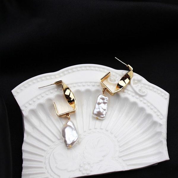 dangle & chandelier fashion trend lazy retro style baroque pearl gold plated earrings party exhibition accessories, Silver
dangle & chandelier fashion trend lazy retro style baroque pearl gold plated earrings party exhibition accessories, Silver