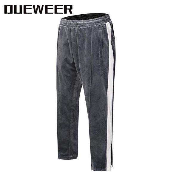 dueweer striped patchwork pants harajuku mens women jogger sweatpants high street man fashion velvet wide leg trousers, Black
dueweer striped patchwork pants harajuku mens women jogger sweatpants high street man fashion velvet wide leg trousers, Black