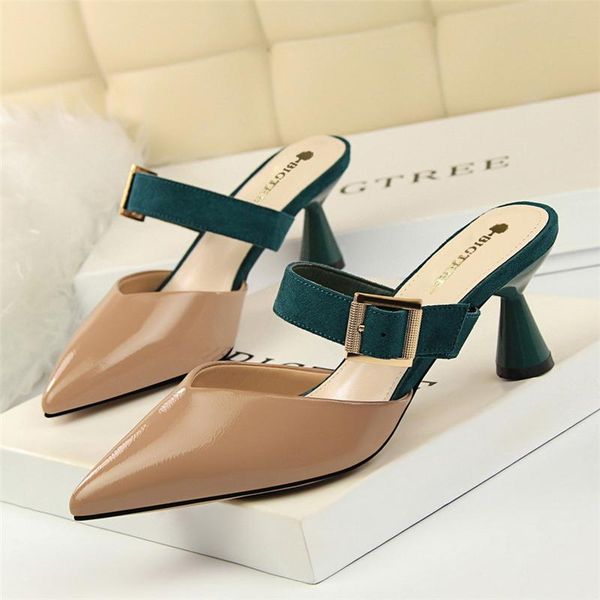 dress shoes office women mules high heels designer luxury 2021 pointed ladies pumps fetish heel slippers buty, Black
dress shoes office women mules high heels designer luxury 2021 pointed ladies pumps fetish heel slippers buty, Black
