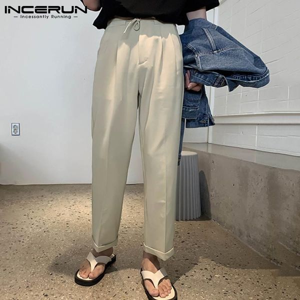 incerun men pants solid color lace up pockets joggers casual trousers men streetwear cozy fashion korean straight pants s-5xl, Black
incerun men pants solid color lace up pockets joggers casual trousers men streetwear cozy fashion korean straight pants s-5xl, Black