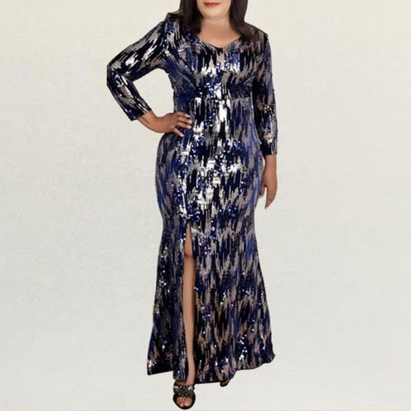 casual dresses europe america autumn 2021 sequins split fork high waist v-neck long sleeve women's dress mermaid fashion temperament, Black;gray
casual dresses europe america autumn 2021 sequins split fork high waist v-neck long sleeve women's dress mermaid fashion temperament, Black;gray
