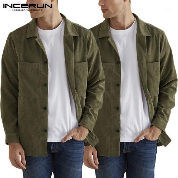incerun vintage casual outwear pure color corduroy pockets long sleeve stylish shirt literary youth small fresh street mens 1, White;black
incerun vintage casual outwear pure color corduroy pockets long sleeve stylish shirt literary youth small fresh street mens 1, White;black