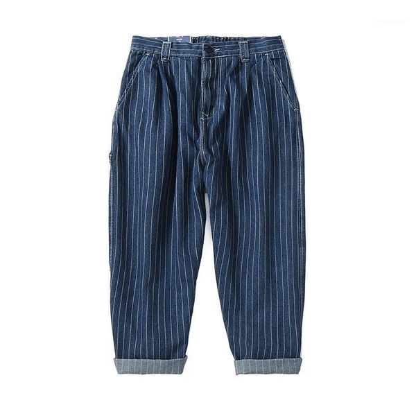 european stylish men vintage striped loose casual ankle length cargo jeans retro trendy leisure zipper denim pants men's, Black
european stylish men vintage striped loose casual ankle length cargo jeans retro trendy leisure zipper denim pants men's, Black