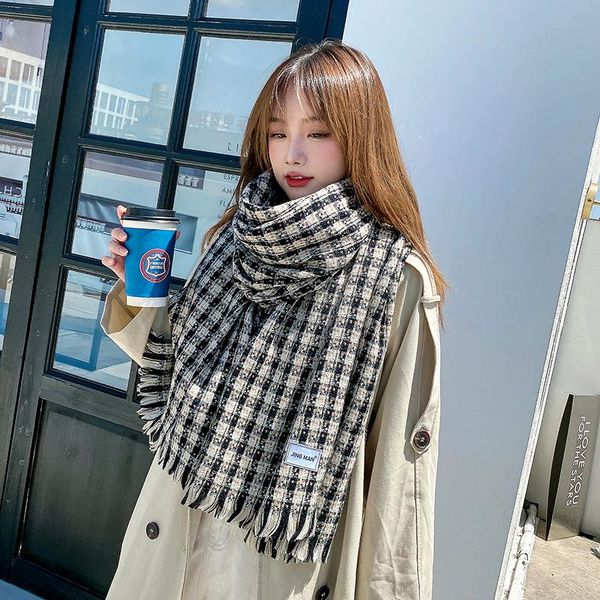 hats, scarves & gloves sets the candy-colored cashmere plaid scarf female autumn and winter korean version of small fragrant wind shawl 2021, Blue;gray
hats, scarves & gloves sets the candy-colored cashmere plaid scarf female autumn and winter korean version of small fragrant wind shawl 2021, Blue;gray