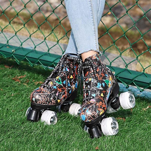 inline & roller skates microfiber double line women men two skating shoes with white pu 4 wheels training
inline & roller skates microfiber double line women men two skating shoes with white pu 4 wheels training