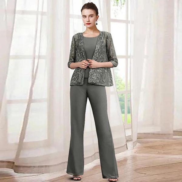 women's two piece pants gray mother of the bride pant suits chiffon women wedding sets 3 pcs sequin jacket large size dress for party, White
women's two piece pants gray mother of the bride pant suits chiffon women wedding sets 3 pcs sequin jacket large size dress for party, White