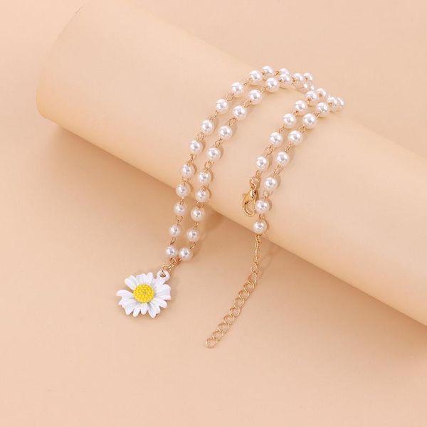 chains cute sunflower daisy pearl necklace 2021 minimalist bohemia vintage jewelry gift, Silver
chains cute sunflower daisy pearl necklace 2021 minimalist bohemia vintage jewelry gift, Silver