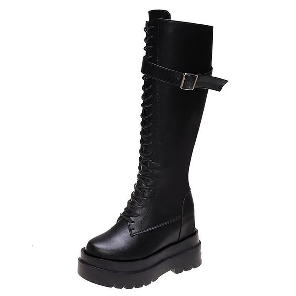 cross-tie inner reinforcement belt buckles and velvet tube platform high boots internal knight increasing knee shoes h4m0, Black
cross-tie inner reinforcement belt buckles and velvet tube platform high boots internal knight increasing knee shoes h4m0, Black