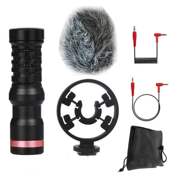 microphones 3.5mm condenser camera recording microphone mic interview noise reduction with bracket
microphones 3.5mm condenser camera recording microphone mic interview noise reduction with bracket
