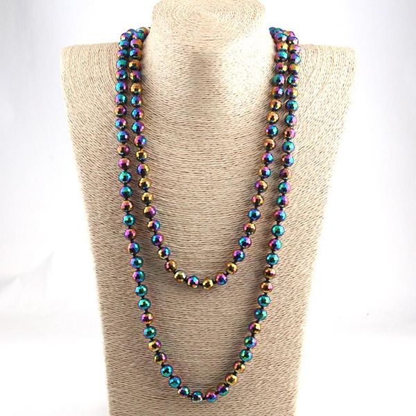 pendant necklaces fashion bohemian tribal jewelry 10mm facet global glass beads knotted crystal women ethnic necklace, Silver
pendant necklaces fashion bohemian tribal jewelry 10mm facet global glass beads knotted crystal women ethnic necklace, Silver
