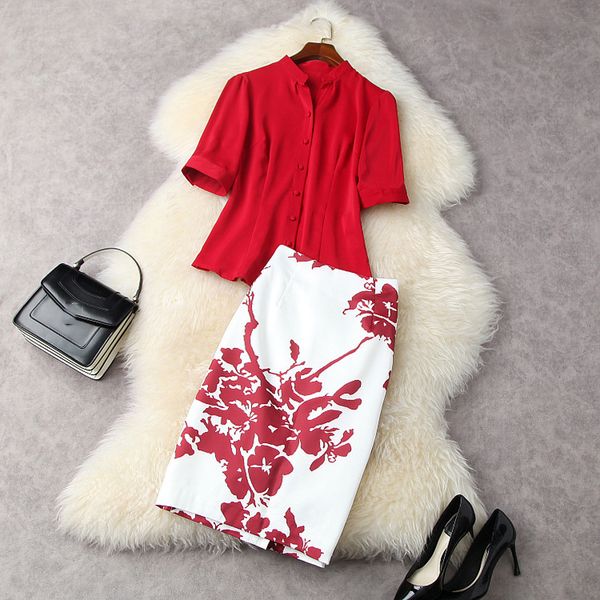 2021 spring half sleeve v neck red single-breasted blouse + floral print knee-length split skirt two piece suits 2 pieces set lf2511876, White
2021 spring half sleeve v neck red single-breasted blouse + floral print knee-length split skirt two piece suits 2 pieces set lf2511876, White